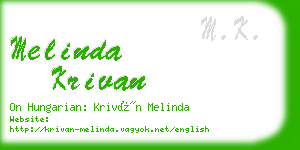 melinda krivan business card